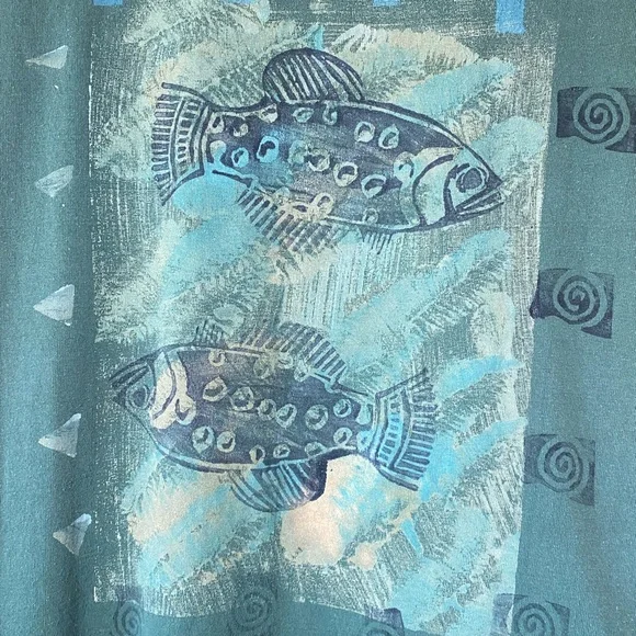 Vintage 1989 Blue Fish tunic and T-shirt dress - Picture 5 of 16